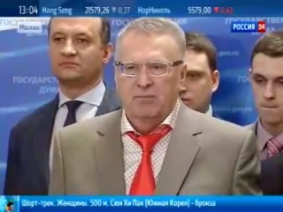 zhirinovsky insults plushenko lying to the camera